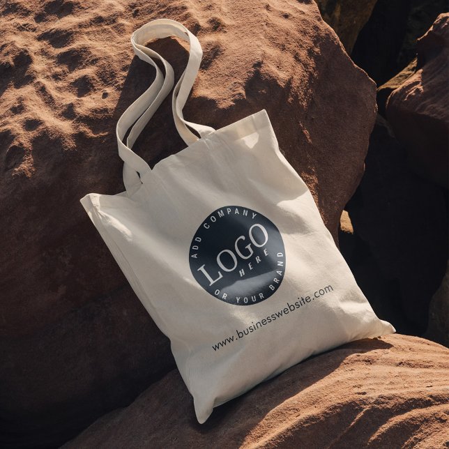 Fügen Sie Ihr Firmenlogo und Ihre Website-Adresse  Tragetasche (Custom Business Swag Employees Event Tote Bag)