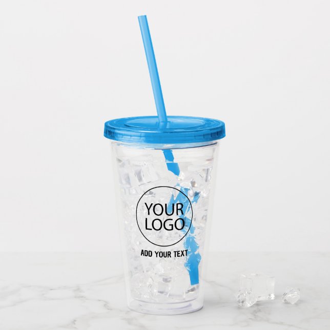 Fügen Sie Ihr Firmenlogo und Ihren eigenen Text hi Acryltrinkbecher (Vorderseite Ice)