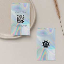 Fügen Sie Ihr Firmenlogo und QR Code DIY Holograph Visitenkarte