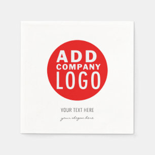 Fügen Sie Ihr Firmenlogo Website-Adresse DIY-Papie Serviette