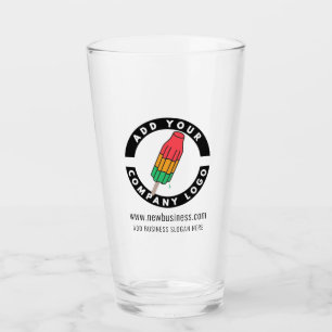 Fügen Sie Ihr Firmenlogo Website-Adresse Slogan hi Glas