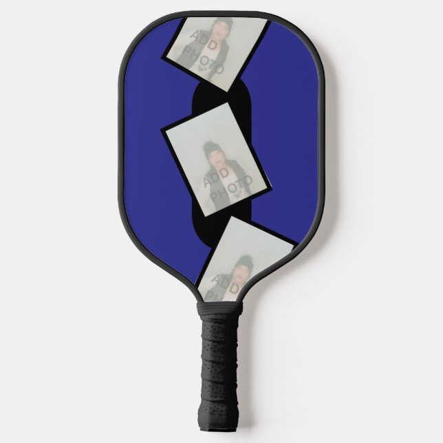 Fügen Sie Ihr Foto Blue Pickleball Paddle hinzu (Rückseite)