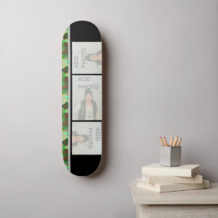 Fügen Sie Ihr Foto Camouflage Skateboard hinzu