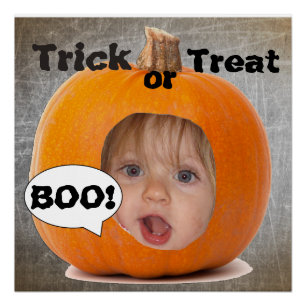 Fügen Sie Ihr Foto dem Funny Pumpkin Poster hinzu