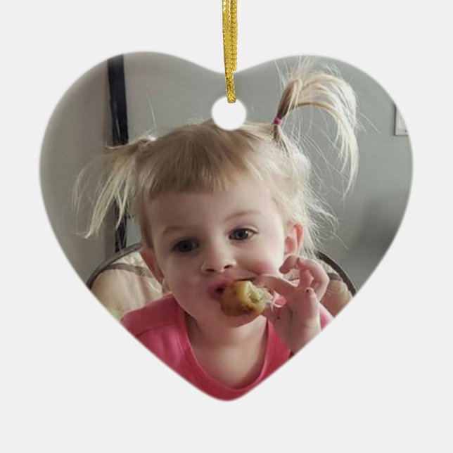 Fügen Sie Ihr Foto diesem Personalisiert hinzu Keramik Ornament (Vorne)