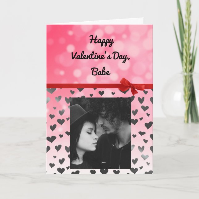 Fügen Sie Ihr Foto dieser Karte des Valentines (Vorderseite)