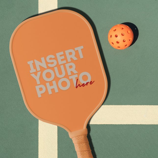 Fügen Sie Ihr Foto Einmaliges Geschenk Personalisi Pickleball Schläger (Personalized Pickleball Paddle With Photo Space Insert your Photo Here Unique Gift  )