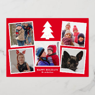 FÜGEN SIE IHR FOTO HINZU Frohe Weihnachten Weihn Folien Feiertagskarte