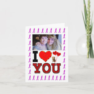 Fügen Sie Ihr Foto hinzu Ich liebe dich Brustkrebs Karte