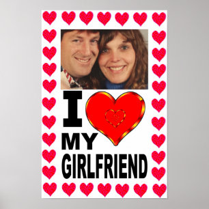 Fügen Sie Ihr Foto hinzu Ich liebe meine Freundin Poster