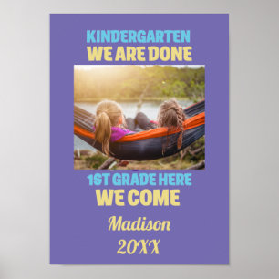 Fügen Sie Ihr Foto hinzu Kindergarten-Abschluss 1. Poster