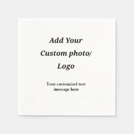 Fügen Sie Ihr Foto-Logo individuell Ihren Text mod Serviette