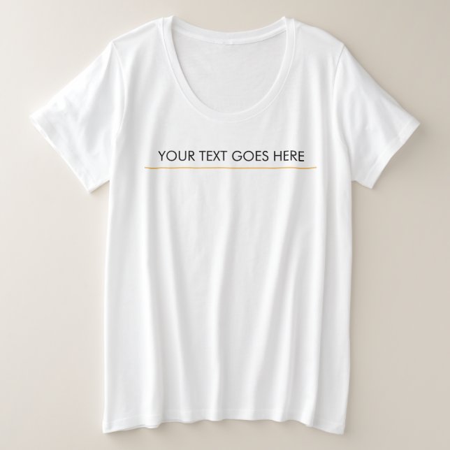 Fügen Sie Ihr Foto mit benutzerdefinierten Vorlage Große Größe T-Shirt (Design vorne)