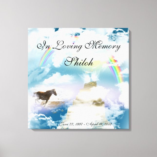 Fügen Sie Ihr Foto Pet Loss Beileid Leinwanddruck (Vorderseite)
