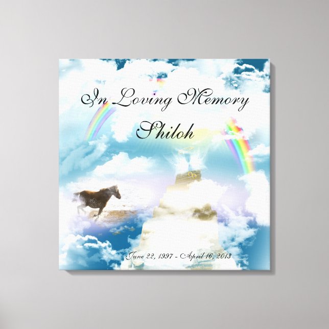 Fügen Sie Ihr Foto Pet Loss Beileid Leinwanddruck (Vorderseite)