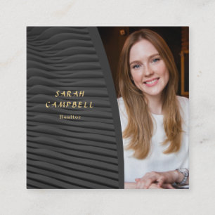 Fügen Sie Ihr Foto Real Anwesen Consultant hinzu Quadratische Visitenkarte