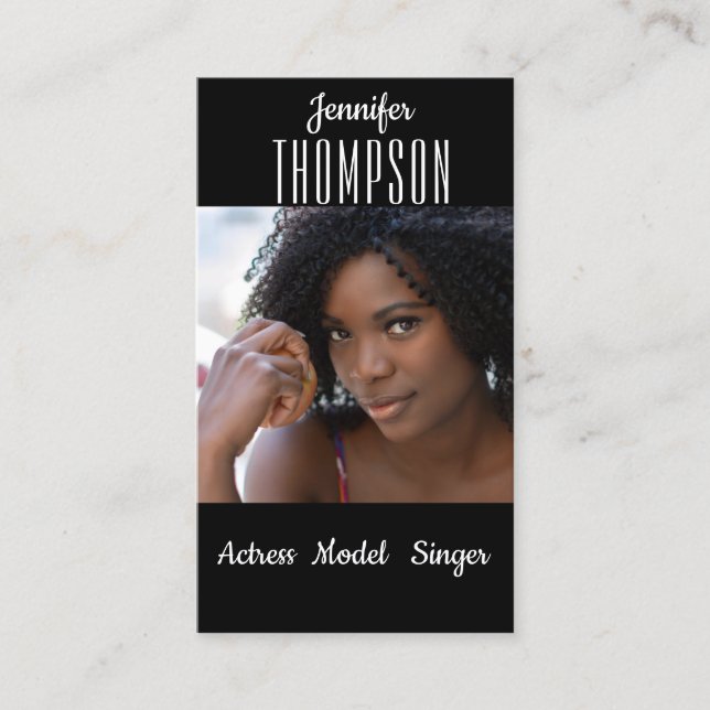 Fügen Sie Ihr Foto , Schauspielerin, Sängerin, Mod Visitenkarte (Vorderseite)