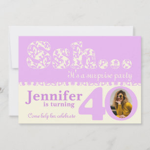 Fügen Sie Ihr Foto ssh Überraschung 40. Geburtstag Einladung
