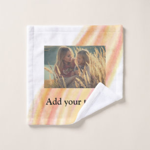 Fügen Sie Ihr Foto Weihnachten personalisiertes Wa Waschlappen