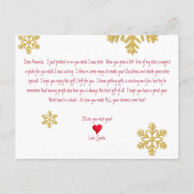 Fügen Sie Ihr Foto Weihnachtsfeiertag hinzu Ankündigungspostkarte (Rückseite)