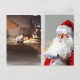Fügen Sie Ihr Foto Weihnachtsfeiertage abends Anno Ankündigungspostkarte