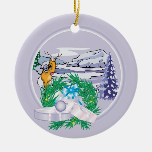 Fügen Sie Ihr Foto Ziegenurlaub Weihnachtsschmuck (Vorne)