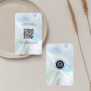 Fügen Sie Ihr Geschäft-Logo und QR-Code DIY hologr Visitenkarte