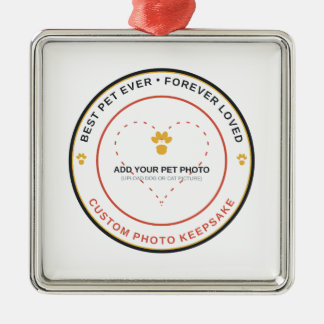 Fügen Sie Ihr Haustierfoto Bestes Hund-Ever-Gedenk Ornament Aus Metall