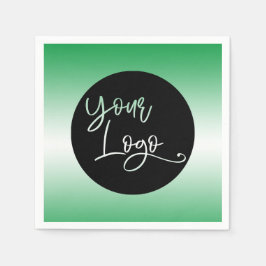 Fügen Sie Ihr individuelles Logo hinzu. Hellgrün u Serviette
