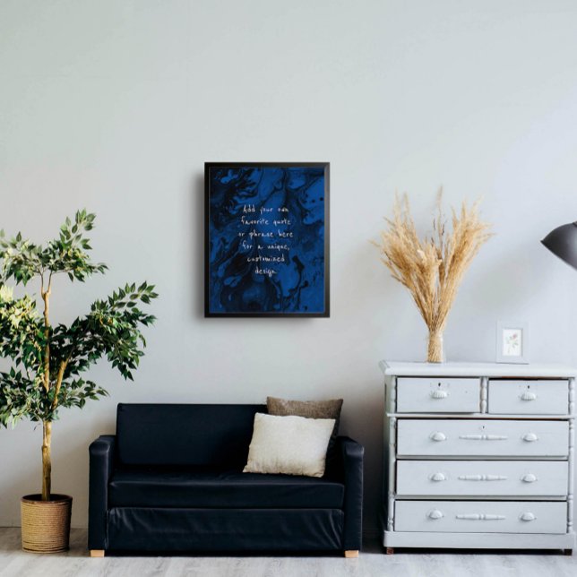 Fügen Sie Ihr individuelles Zitat Black Marble Roy Poster (Von Creator hochgeladen)