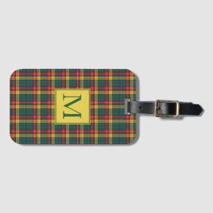 Fügen Sie Ihr Initial Clan Buchanan Plaid-Muster h Gepäckanhänger