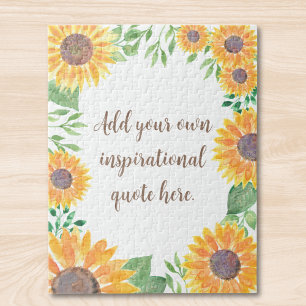 Fügen Sie Ihr inspirierendes Motivationszitat flor Puzzle