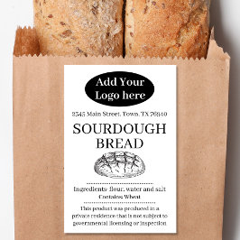 Fügen Sie Ihr Logo Cottage Bakery Produktlabel SD- Lebensmitteletikett