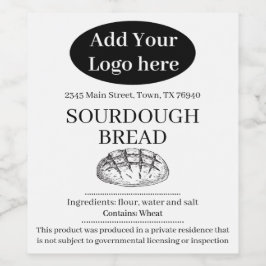 Fügen Sie Ihr Logo Cottage Bakery Produktlabel ZCB Weinetikett