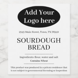 Fügen Sie Ihr Logo Cottage Bakery Produktlabel ZCB Weinetikett