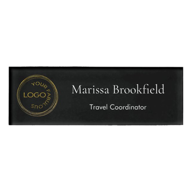 Fügen Sie Ihr Logo Einfache Name des Mitarbeiters  Namenschild (Vorderseite)