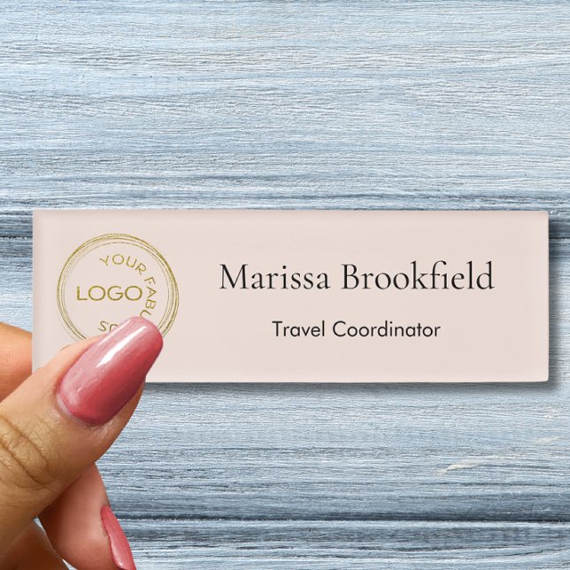 Fügen Sie Ihr Logo Einfache Name des Mitarbeiters  Namenschild (Von Creator hochgeladen)