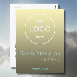 Fügen Sie Ihr Logo glückliches Neujahrs-Grußkarte Postkarte