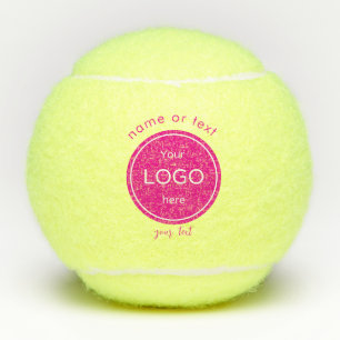 Fügen Sie Ihr Logo hier Firmenlogo pink hinzu Tennisbälle