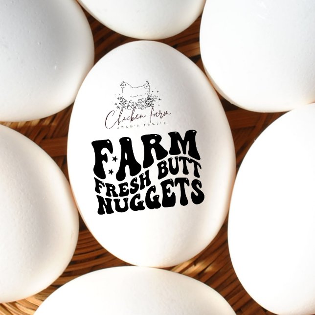Fügen Sie Ihr Logo Hintern nugget egg Briefmarke Gummistempel (Von Creator hochgeladen)