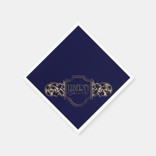 Fügen Sie Ihr Logo hinzu, ändern Sie die Hintergru Serviette