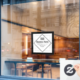 Fügen Sie Ihr Logo hinzu Anpassbare Vorlage Fensteraufkleber