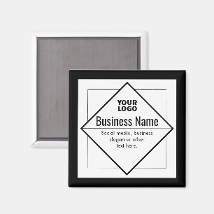 Fügen Sie Ihr Logo hinzu Anpassbare Vorlage Magnet