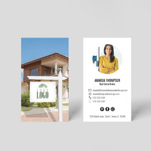 Fügen Sie Ihr Logo hinzu Foto eines Immobilienma Visitenkarte