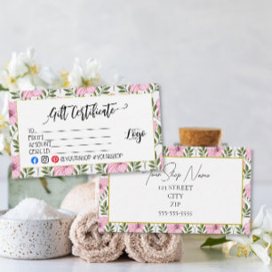 FÜGEN SIE IHR LOGO HINZU Geschenkgutschein-Marketi Visitenkarte