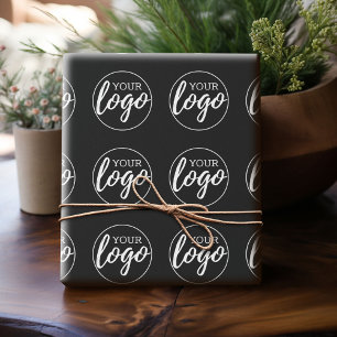 Fügen Sie Ihr Logo hinzu - minimalistisches Design Geschenkpapier