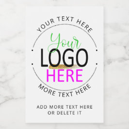 Fügen Sie Ihr Logo hinzu und erstellen Sie Ihr eig Lebensmitteletikett