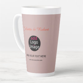 Fügen Sie Ihr Logo Hochzeit Dusty Rose Hue Art Milchtasse
