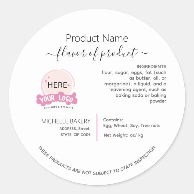 Fügen Sie Ihr Logo-Hütte-Label hinzu Runder Aufkleber (Vorderseite)