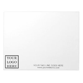 Fügen Sie Ihr Logo Minimalistisch Schwarz und Weiß Notizblock